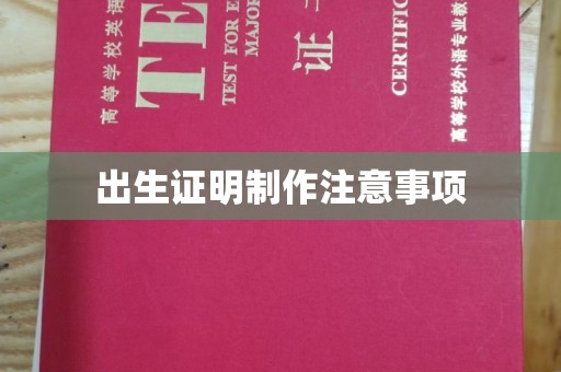 西秀出生证明制作注意事项