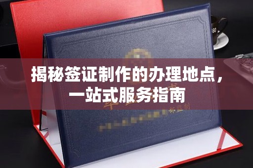 西秀揭秘签证制作的办理地点，一站式服务指南