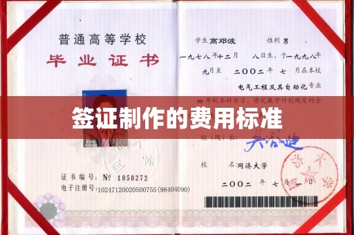西秀签证制作的费用标准