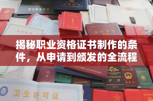 西秀揭秘职业资格证书制作的条件，从申请到颁发的全流程解析