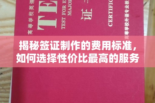 西秀揭秘签证制作的费用标准，如何选择性价比最高的服务？
