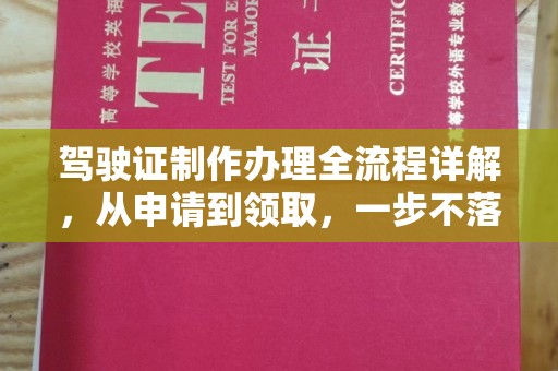 西秀驾驶证制作办理全流程详解，从申请到领取，一步不落