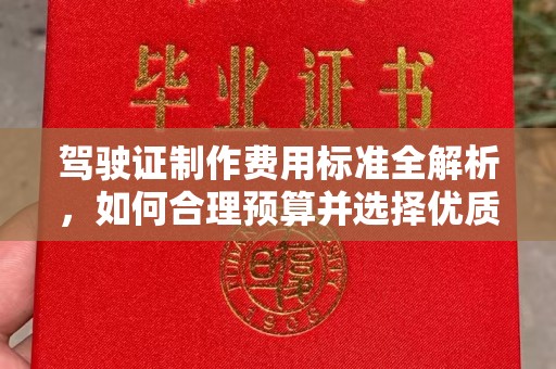 西秀驾驶证制作费用标准全解析，如何合理预算并选择优质服务？