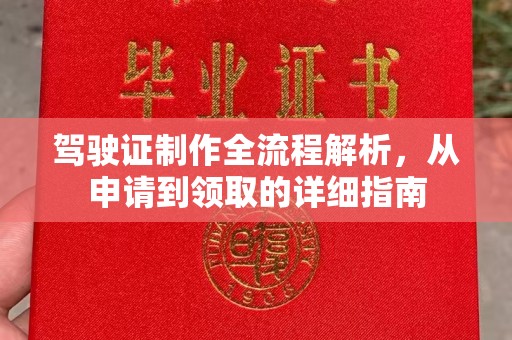 西秀驾驶证制作全流程解析，从申请到领取的详细指南